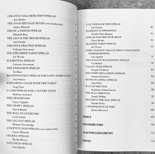 Load image into Gallery viewer, A small collection of specialized spreads vol 3 with the book open to the table of contents