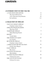 Load image into Gallery viewer, A Small Collection of Specialized Spreads vol 2 table of contents page 1