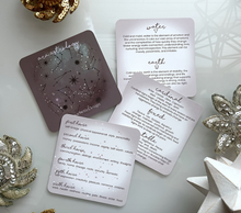 Load image into Gallery viewer, Ara Astology deck four informational cards showing