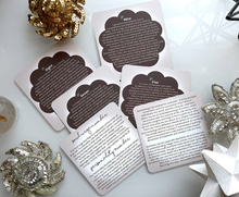 Load image into Gallery viewer, Numinous numerology deck six cards with informational side showing