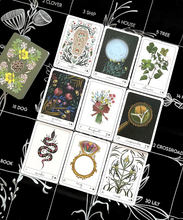 Load image into Gallery viewer, A spread using the Terra Lenormand cards on the grand tableau cloth