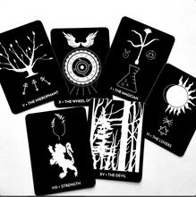 Load image into Gallery viewer, The Dark Exact Tarot selection of major arcana cards