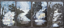 Load image into Gallery viewer, The Endless Oracle cards: The Mystic, The Lightning Strike, The Mirror Pool, and the Fawn