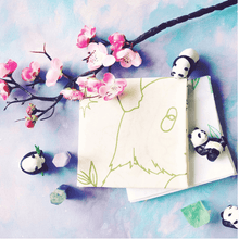 Load image into Gallery viewer, Peaceful Panda Altar Cloth - Folded with Mini Pandas