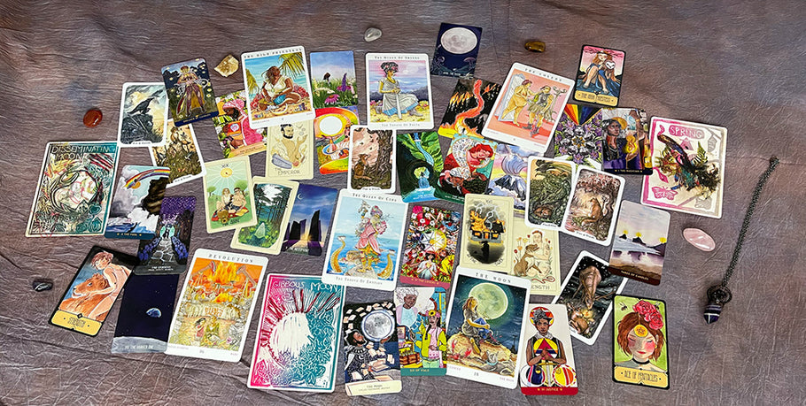 A big list of LGBTQIA+ and/or BIPOC created indie tarot and oracle decks