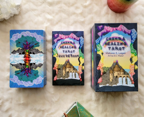 Chakra Healing Tarot deck, guidebook, and box