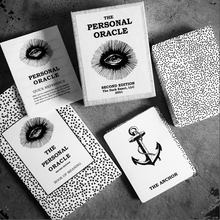 Load image into Gallery viewer, The Personal Oracle box, book of meanings, quick reference booklet, and deck
